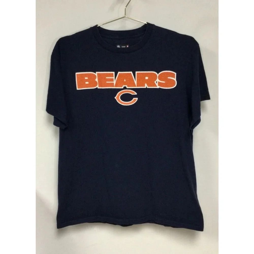 Men's NFL Team Apparel T-Shirt, L/G,‎ Navy Orange